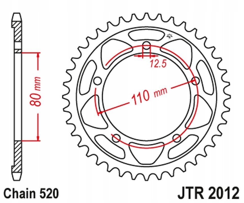 Pignon arrière JT 4350 42 contre les vibrations de transmission Triumph Speedmaster
