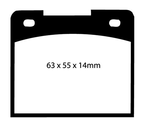 Pastiglie freno anteriori EBC YellowStuff per Triumph Spitfire 1.5 74-80 DP4114R - Foto 2 di 2