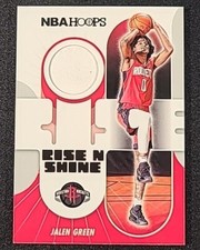 Jalen Green 2021-22 Panini Hoops RISE N SHINE MEMORABILIA PATCH Card #RS-JGR 
