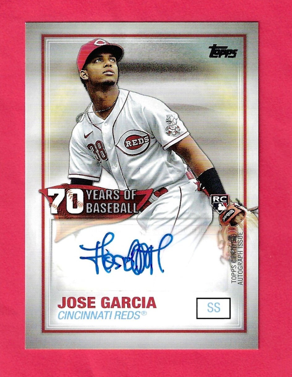 JOSE GARCIA Barrero 2021 Topps Series 1 ROOKIE 70 YEARS AUTO 70YA-JGS Reds