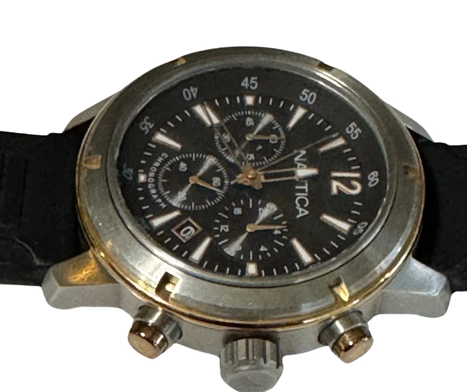 Nautica N17654G BFD Chronograph Watch Black Silicone Strap Discontinued - Image 4 of 4