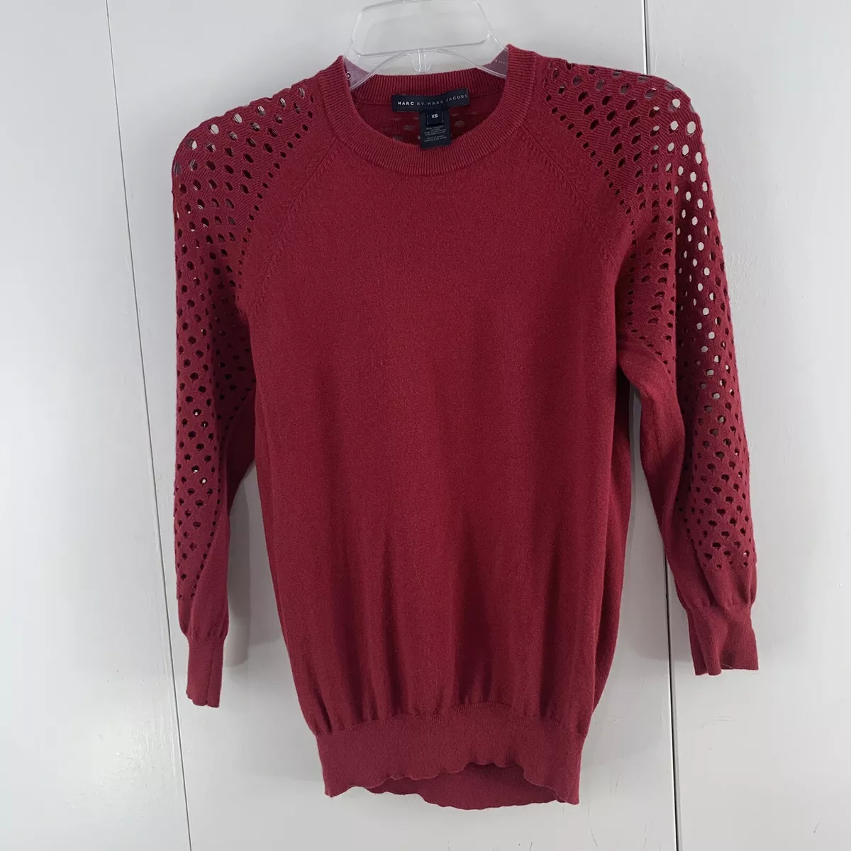 Marc By Marc Jacobs Womens Sweater red Viscose blend Size Extra Small