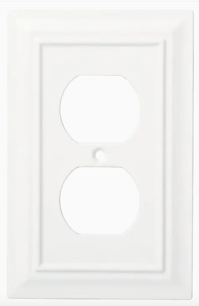 Franklin Brass W35258-PW Pure White Classic Architect Single Duplex Wall Plate