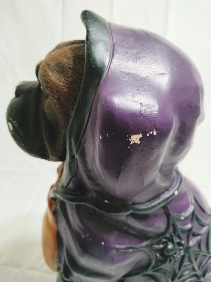Cracker Barrel Halloween Dog Boxer Statue Spiderweb - Image 4 of 4
