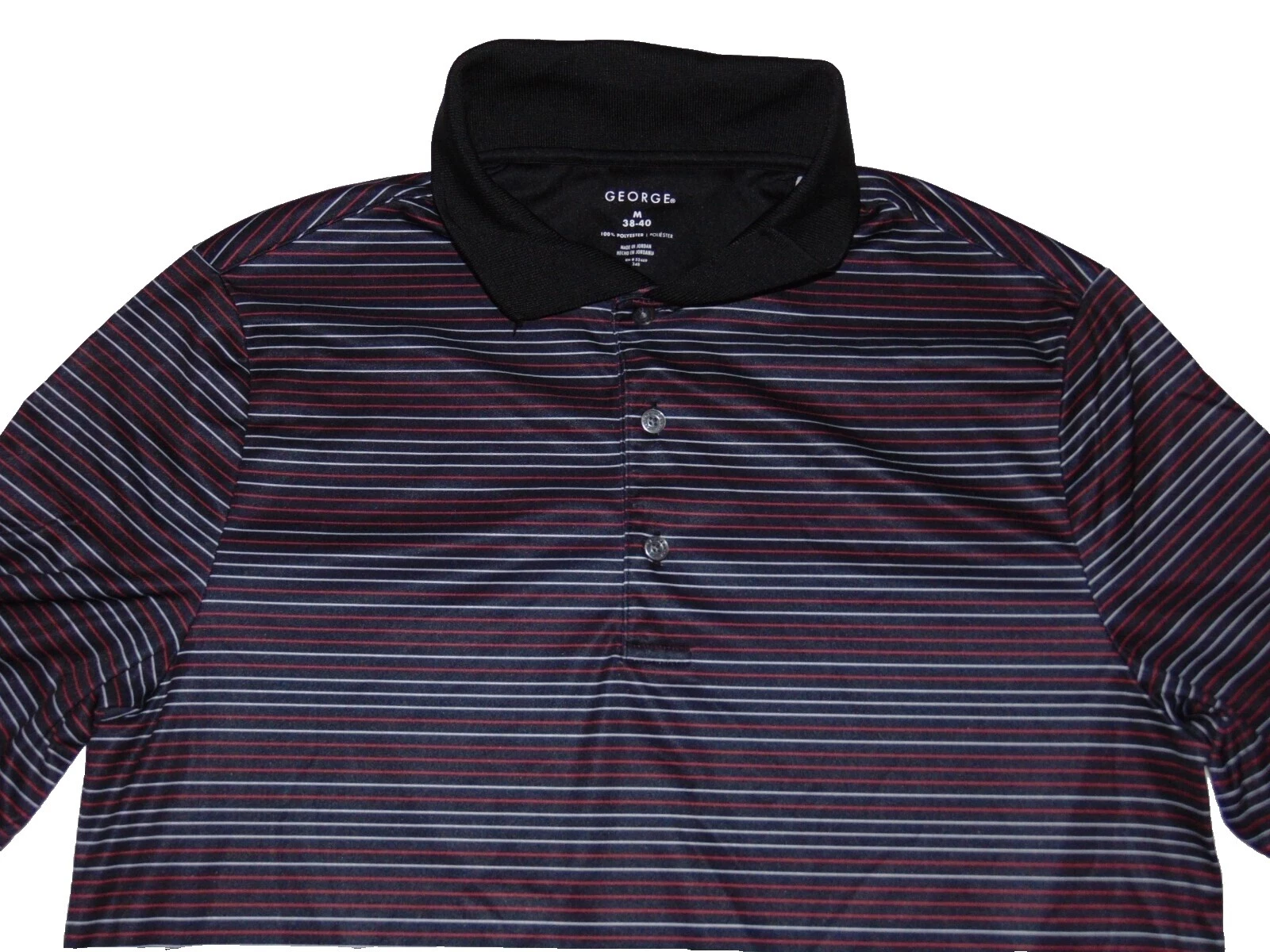 Botón informal a rayas de algodón George-Down Shirts for Men