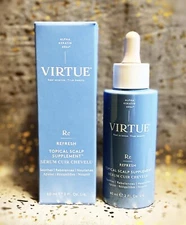 VIRTUE~Re~REFRESH~Topical Scalp Supplement~Nourishes~60ml/2 fl oz~Full Size~NIB~