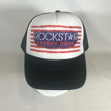 Rockstar Energy Drink USA American Flag Snapback Trucker Baseball Cap Hat NEW
