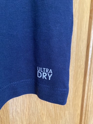 Women’s Lacoste Sport T-shirt Size 34 Marine Blue Ultra Dry Logo Short Sleeve - Picture 7 of 7