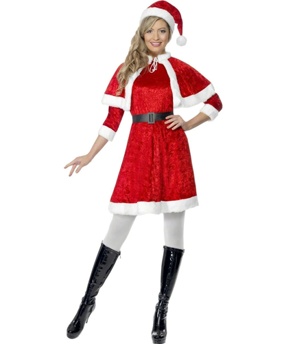 Femmes Père Noël Costume Luxe Miss Fête Costume Déguisement - Foto 2 di 4