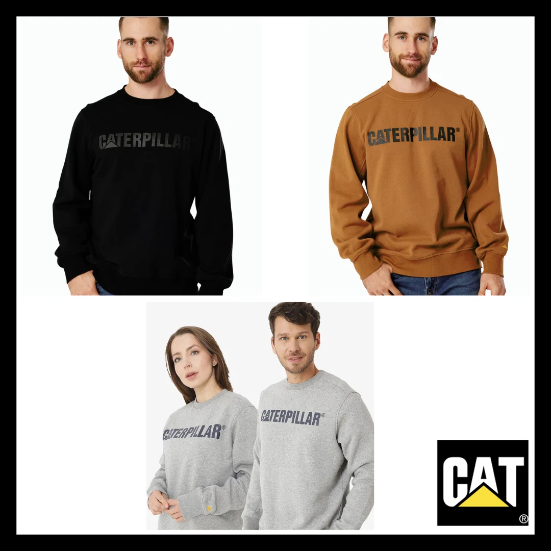 NEW CATERPILLAR CREW NECK SWEATSHIRT