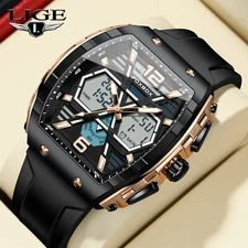 Men Watch Military Digital Analog Luminous Waterproof Sport Diver Boy Wristwatch