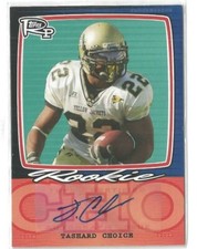 2008 TOPPS ROOKIE PROGRESSION SIGNATURE AU TASHARD CHOICE GEORGIA TECH MINT L@@K