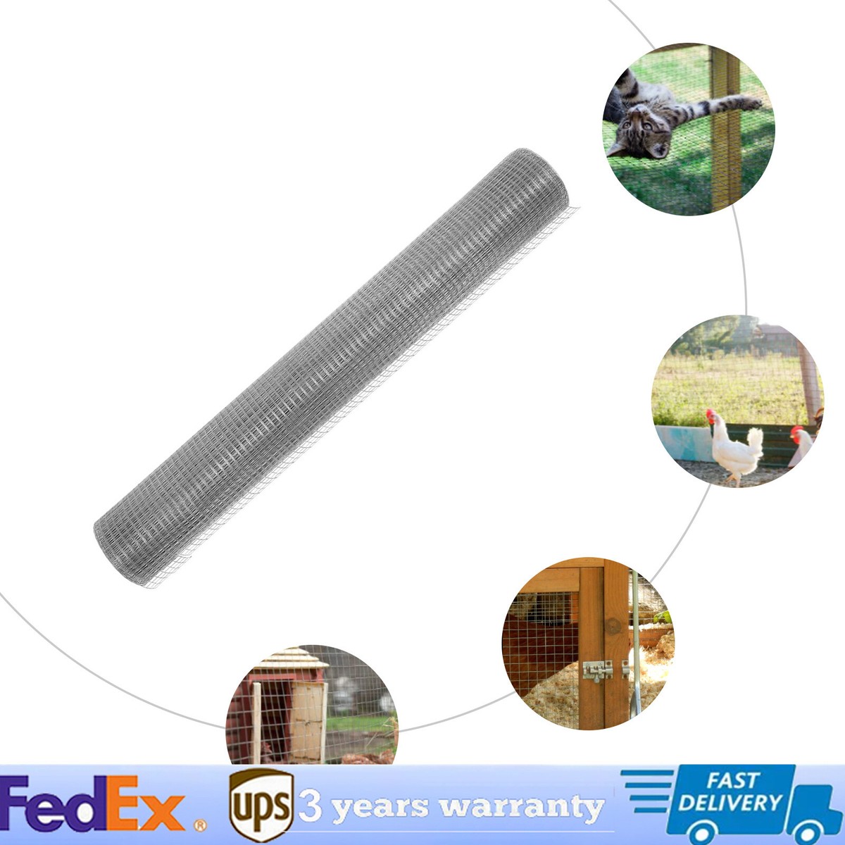 36in x100ft Hardware Cloth 1/2 in Welded Wire Galvanized Mesh 