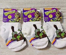 Teenage Mutant Ninja Turtles Boys Size 4-5.5 Safety Toe Socks 3 Pair