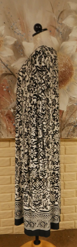 NUEVO CON ETIQUETAS CHAPS TALLA 3X BLANCO Y NEGRO VESTIDO DE PLAYA PALMA - Imagen 3 de 8