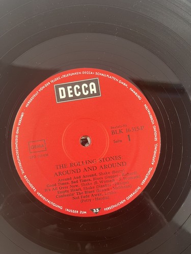 The Rolling Stones Lp Around And Around Vinyl Record DECCA German VG VINYL 1970 - Picture 4 of 5