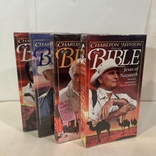 Charlton Heston Presents The Bible 4-Tape Set  1993 SEALED BUY 2 GET 1 FREE VHS