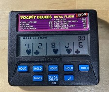Radica Pocket Deuces Royal Flush 3000 Electronic Game Model 1315 Tested