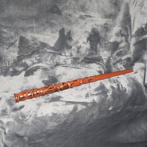 Toy Brown Decorative Magic Wand with Carved Handle￼