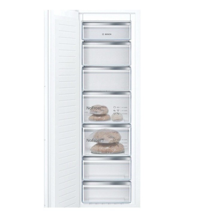 Bosch GIN81VEE0G Series 4No Frost Built-In Freezer, Fixed Hinge