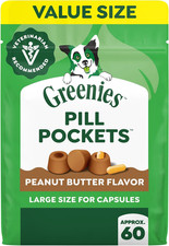 Greenies Pill Pockets for Dogs Large Size, Dog Treat Pouch for Capsule Medicatio