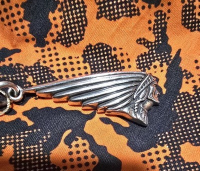 King Baby Studio Sterling Silver Handmade Indian Headdress Pendant K10-5520