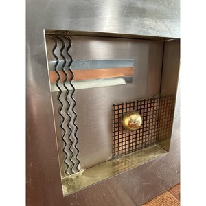 Curtis JERE Mixed Metal WALL SCULPTURE Cubism Abstract Modernist READ MCM 16”