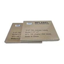 1200 Shipping Labels 8.5 x 5.5. Self Adhesive 2 Labels Per Sheet 100 Sheets