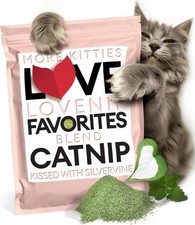 Soft Cat Nip for Cats kissed with Silvervine Leaf   Big 2.2 2 cups oz of Lo...