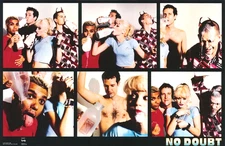 Poster: NO DOUBT 1996 band collage License Funky(22.25x34.5) GWEN STEFANI, Music