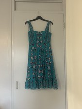 Poem By Oliver Bonas Butterfly Print Knee Length Chiffon Dress Size 8 RRP £79