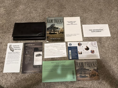 #ad 2015 Ram 1500 2500 3500 User Guide Manual With Brown Leather Case Included $30.00