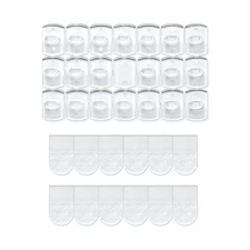 240 Mini Clear Light Clips with 300 Adhesive Strips, Damage-Indoor Mini Wall ...