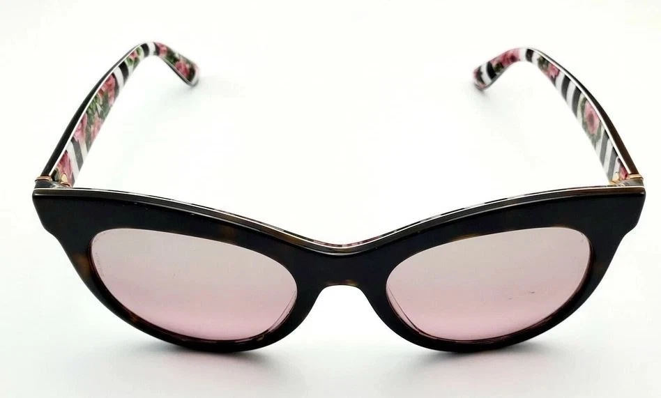 Очки солнцезащитные Dolce & Gabbana DG4311 HAVANA 3166/7E черные с принтом розовые 51-20-140 - Изображение 4 из 4