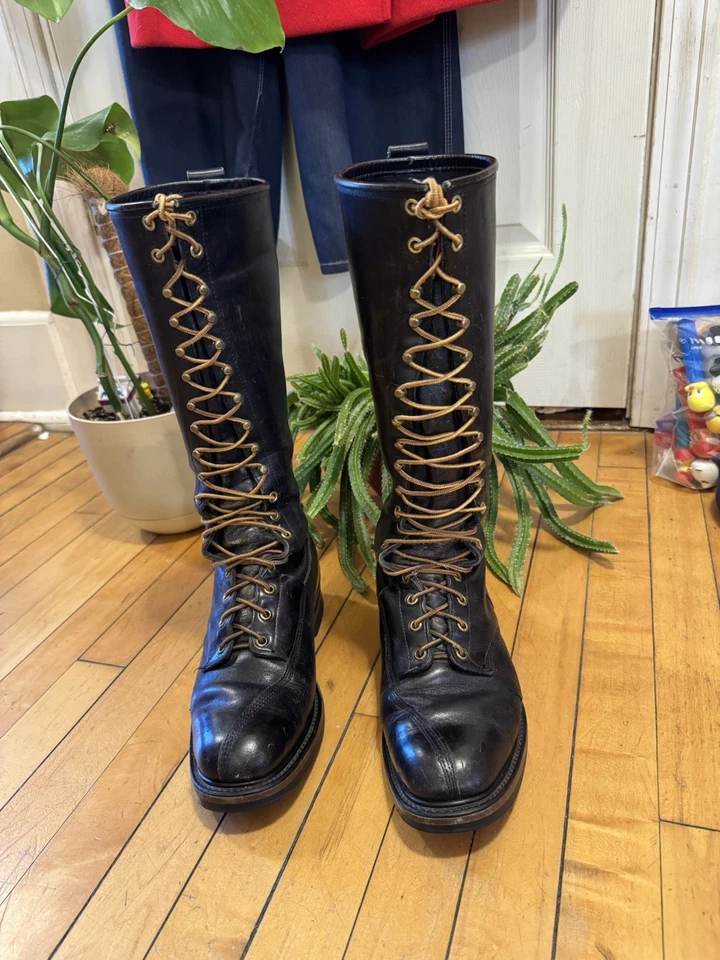 Vintage 1952 Chippewa US Army Quartermaster Steel Toe Boot Goodyear Welt Size 7D - Image 3 of 4