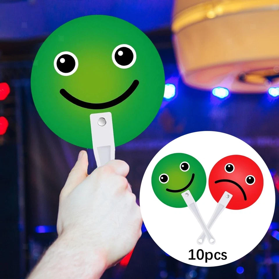 10 Pieces Voting Paddles Interaction Signs Hand Holding Portable with Handle