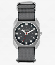 Nixon Scout Nato Silver/Charcoal Quartz Watch