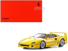 FERRARI F40 YELLOW 1/18 DIECAST MODEL CAR BY KYOSHO KS08416 Y