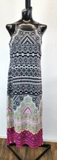 NWT Old Navy Boho Long Maxi Sundress Sleeveless Geometric Design Size SP