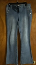 LOFT Bootcut Jeans Blue Light Wash Cotton Denim 5-Pocket Button Closure 18