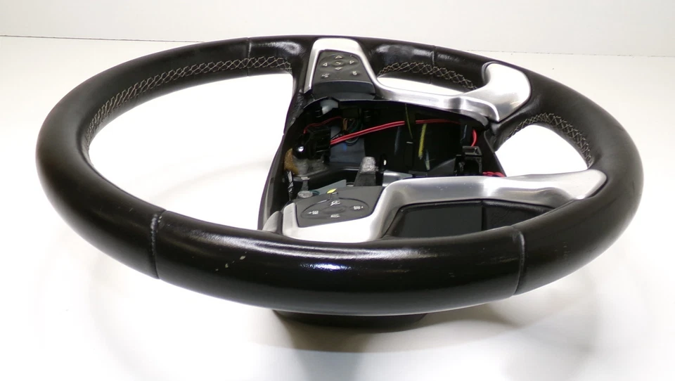 GMC 14-19 15-19 Sierra Chevrolet Silverado Black Leather Steering Wheel - Imagem 4 de 4