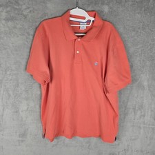 Brooks Brothers 1818 Performance Polo Shirt Men XXL Slim Fit Salmon Coral Cotton