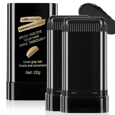 2Pack Root-Touch-Up Hair Color Stick & Comb   Instant Waterproof Black Dye for G