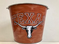 University Of Texas Popcorn Bucket Metal Pale 5 Qts.