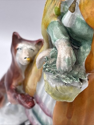 Little Red Riding Hood, Circa 1860, Staffordshire Potteries Antique Figure. - Picture 12 of 19