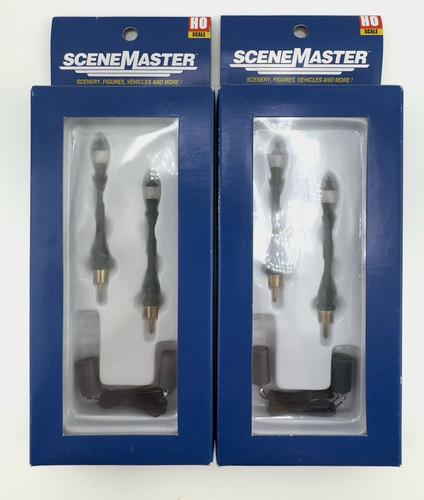LOTE DE 2-Walthers SceneMaster 949-4304 HO Columna de Hierro Fundido Farola (Paquete de 2) | Zustand: New