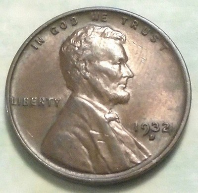 1932 D Wheat Cent AU++ NEAR MINT STATE BU Brown SEMI-KEY 10 ML Lustrous Dep Era!