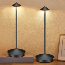 Portable Cordless Lamp Table Light 2 Pack, Rechargeable 6000mAh Battery Outdo...