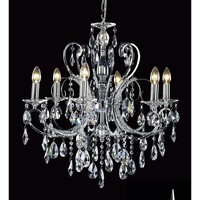 Chrom Durchsichtig Glamour Klassisch Leuchter Kronleuchter 6X60W/E14 64X68 [Cm]