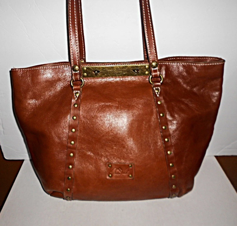 Vintage Patricia Nash Benvenuto Large Brown 100% Full-Grain Leather Tote Bag - Image 2 of 4